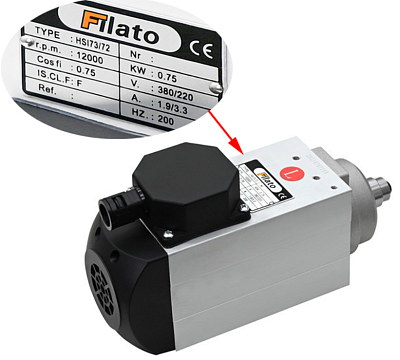 ���������������� HSI73/72 0.75KW 220/380V 12000RPM 200HZ(L)  (20215013)